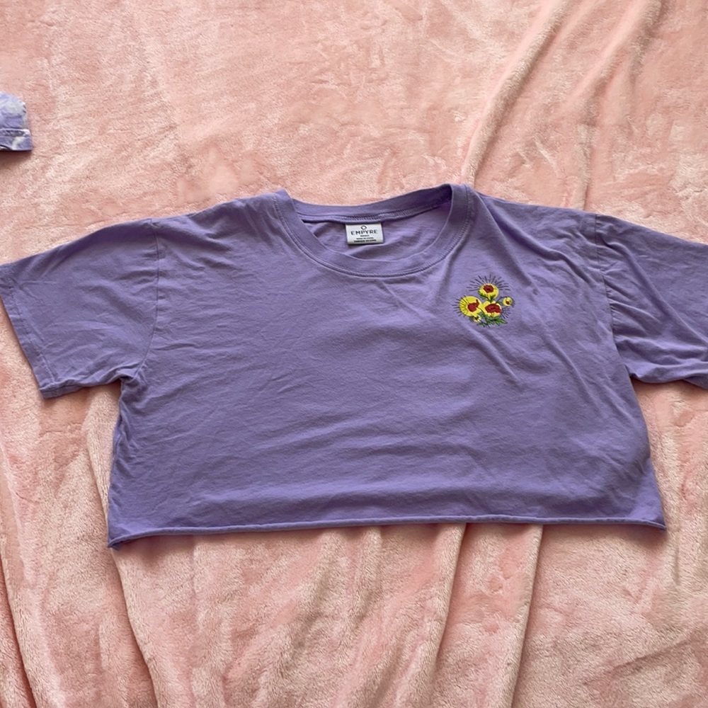Empyre Kipsy Flower Purple Crop Tee